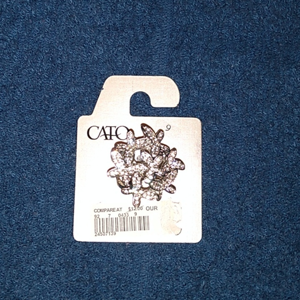 Size 9 Silver Butterfly Ring